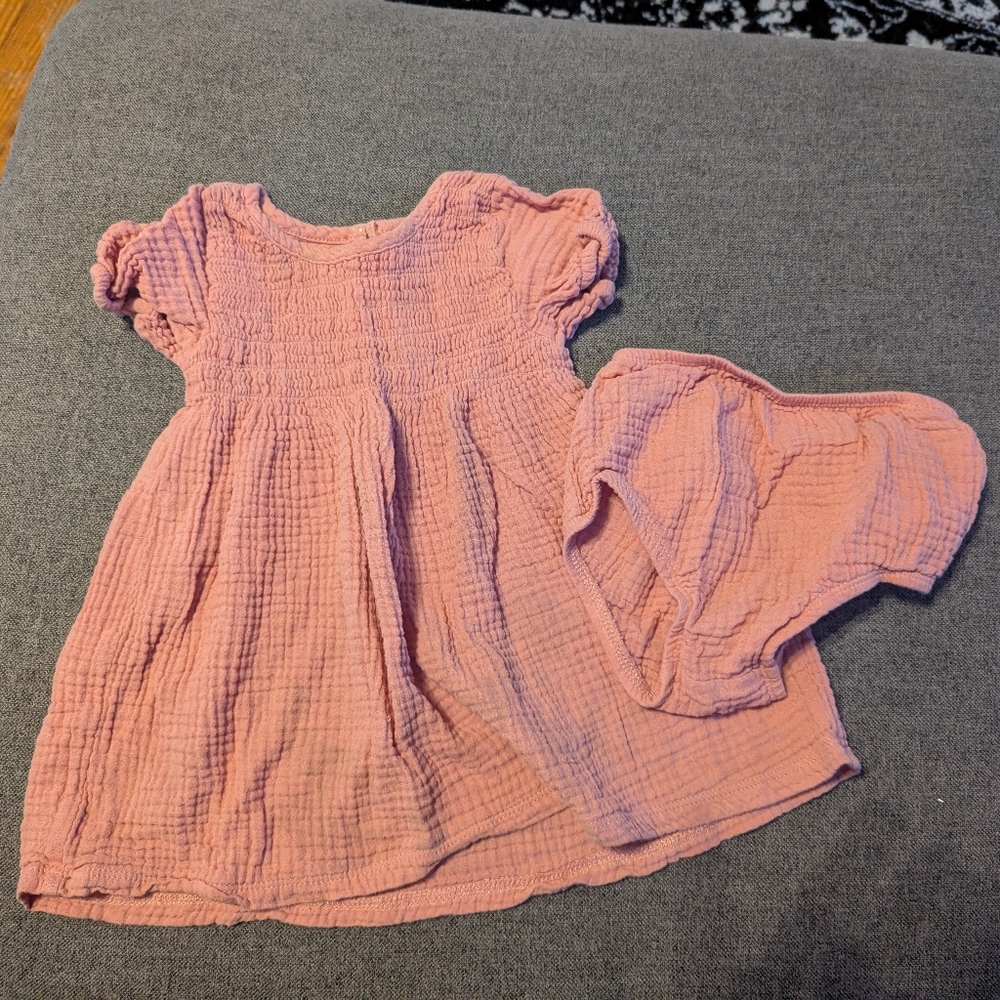 Pink Baby Dress with Bloomers